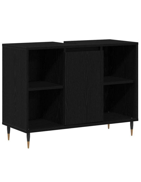 Mobile da Bagno Nero 80 x 33 x 60 cm Legno multistrato