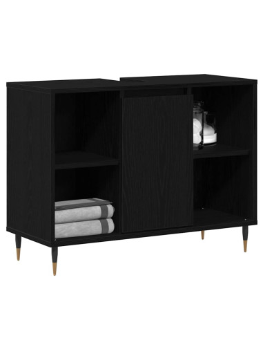 Mobile da Bagno Nero 80 x 33 x 60 cm Legno multistrato