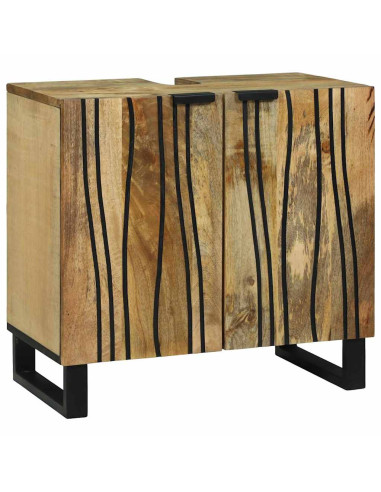 Armadio per Lavabo da Bagno con porta Marrone 62 x 33 x 58 cm