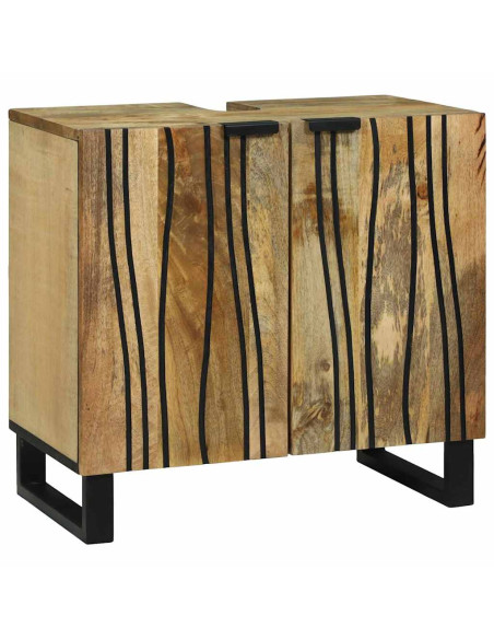 Armadio per Lavabo da Bagno con porta Marrone 62 x 33 x 58 cm