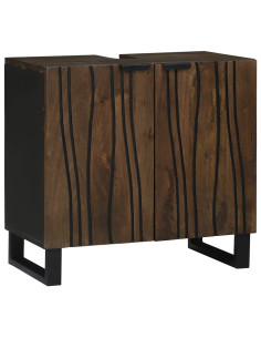 Armadio per Lavabo da Bagno con porta Noce 62 x 33 x 58 cm 2