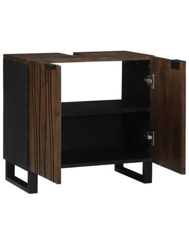Armadio per Lavabo da Bagno con porta Noce 62 x 33 x 58 cm