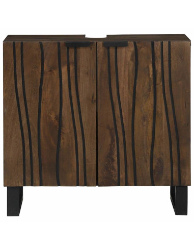Armadio per Lavabo da Bagno con porta Noce 62 x 33 x 58 cm