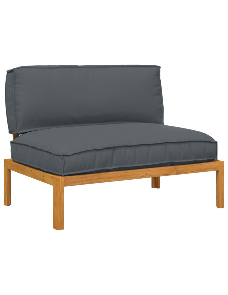 Set di divani con cuscino Antracite 120 x 92 x 69 cm