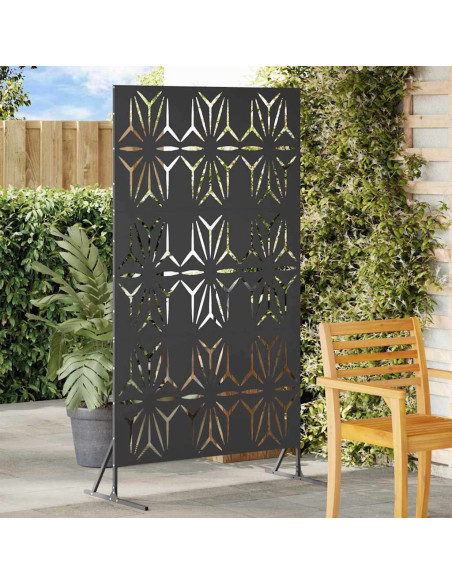Schermo per Privacy Nero 100 x 50 x 180 cm Acciaio