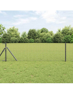 Recinzione Euro Grigio 0,6 x 50 m Ferro rivestito in PVC