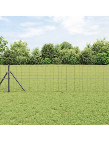 Recinzione Euro Grigio 0,4 x 50 m Ferro rivestito in PVC