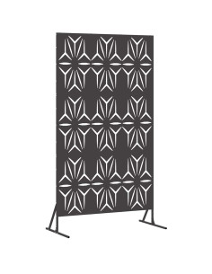 Schermo per Privacy Nero 100 x 50 x 180 cm Acciaio 2