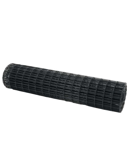 Recinzione Euro Grigio 1 x 25 m Ferro rivestito in PVC