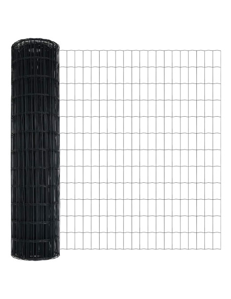 Recinzione Euro Grigio 1 x 25 m Ferro rivestito in PVC