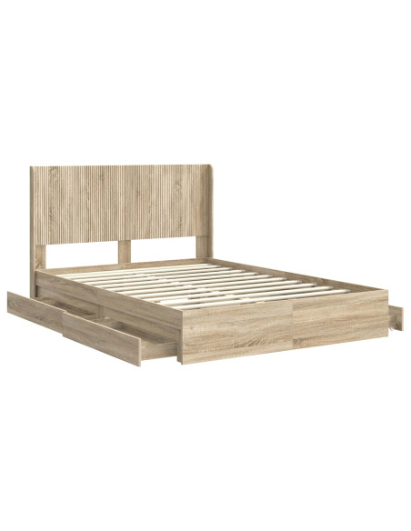 Struttura del letto con stoccaggio e testata 3 pcs