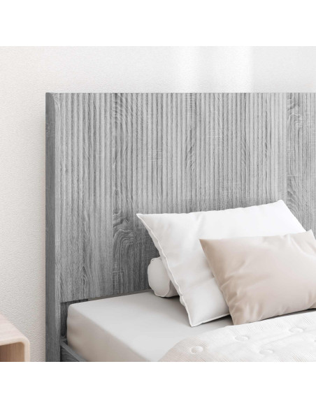 Struttura del letto con stoccaggio e testata Grigio Sonoma