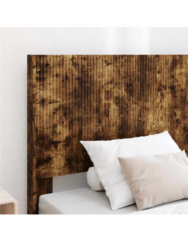 Struttura del letto con stoccaggio e testata Rovere Fumo