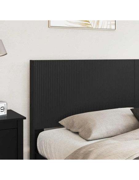 Struttura del letto con stoccaggio e testata Nero 200 x 200 cm