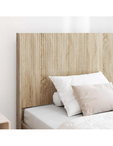 Struttura del letto con stoccaggio e testata Rovere Sonoma