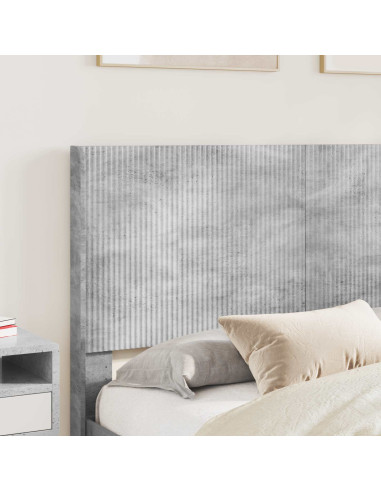 Struttura del letto con stoccaggio e testata Grigio Cemento