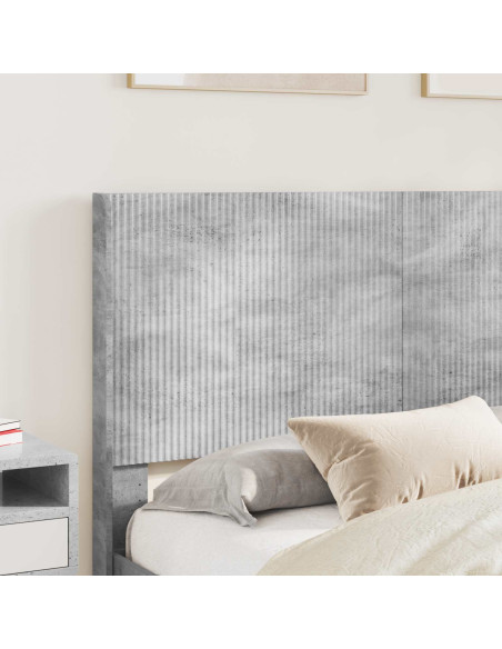 Struttura del letto con stoccaggio e testata Grigio Cemento