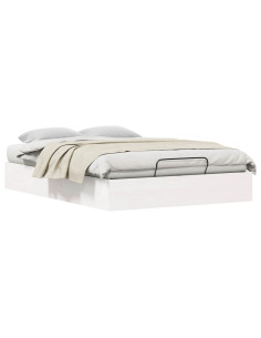 Telaio del Letto Ottomano con Ripostiglio Bianco 160 x 200 cm 2