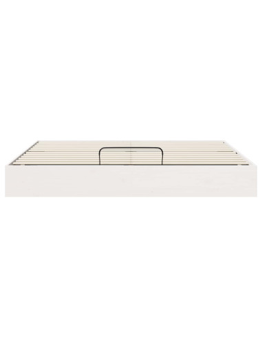 Telaio del Letto Ottomano con Ripostiglio Bianco 200 x 200 cm