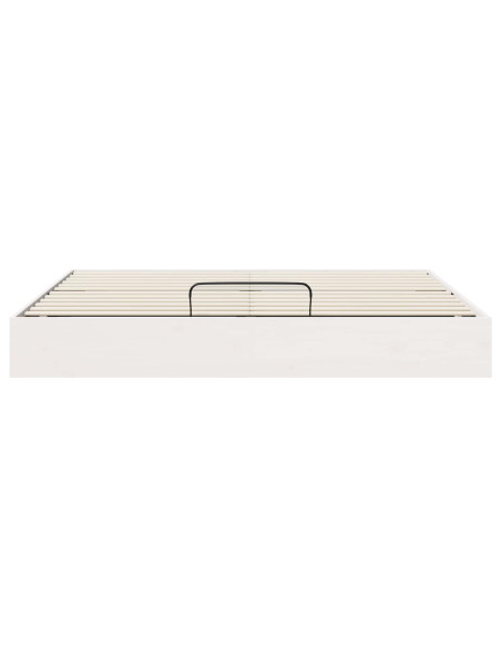 Telaio del Letto Ottomano con Ripostiglio Bianco 200 x 200 cm