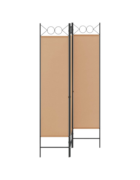 Paravento a 3 pannelli Beige 120 x 180 cm Tessuto