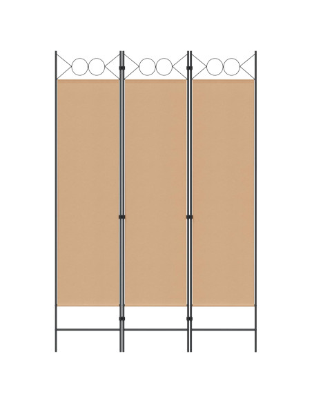 Paravento a 3 pannelli Beige 120 x 180 cm Tessuto