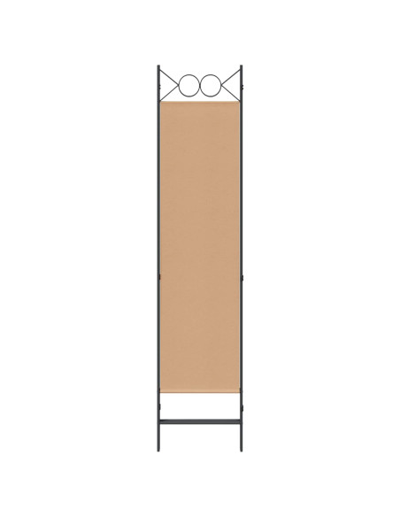 Paravento a 3 pannelli Beige 120 x 180 cm Tessuto