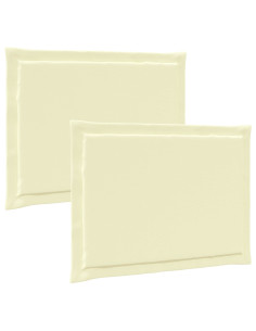 Cuscini per Seduta 2 pcs Crema 47 x 36 x 2 cm Poliestere 2