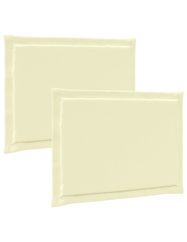 Cuscini per Seduta 2 pcs Crema 47 x 36 x 2 cm Poliestere