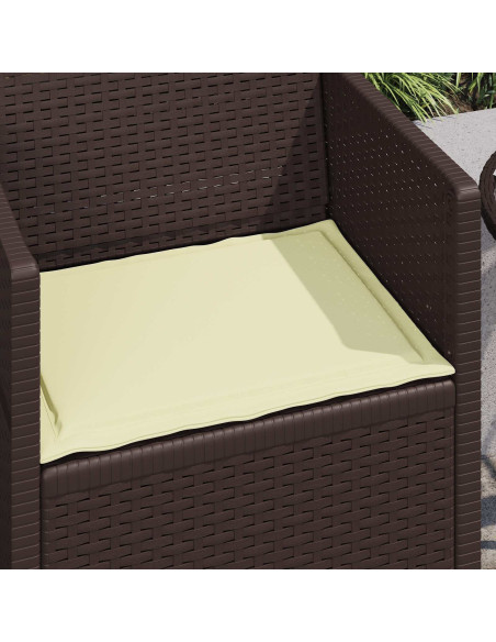 Cuscini per Seduta 2 pcs Crema 47 x 36 x 2 cm Poliestere