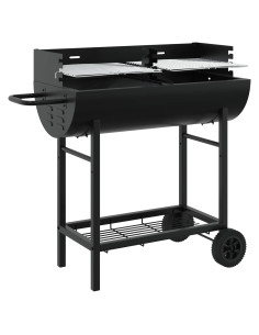 griglia a carbone Regolabile Nero 96,5 x 42,5 x 88,5 cm 2