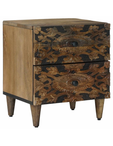 Armadio da Notte con cassetto 2 pcs Marrone 40 x 33,5 x 46 cm