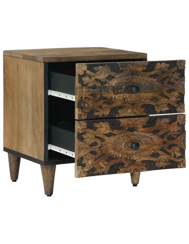 Armadio da Notte con cassetto 2 pcs Marrone 40 x 33,5 x 46 cm