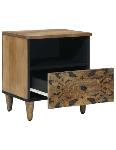 Mobiletto da Letto con cassetto 2 pcs Marrone 40 x 33 x 46 cm