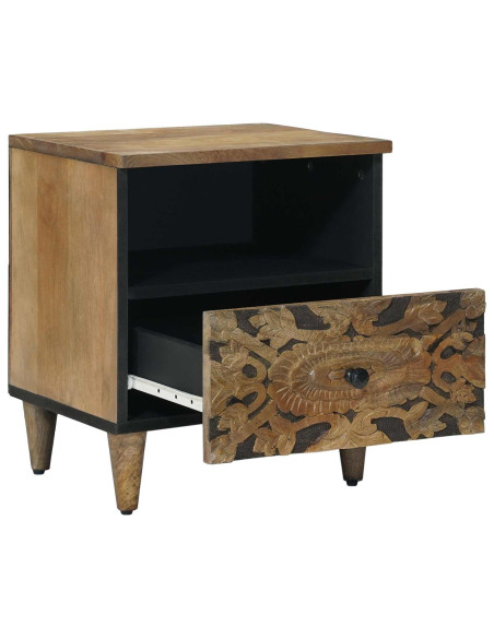 Mobiletto da Letto con cassetto 2 pcs Marrone 40 x 33 x 46 cm