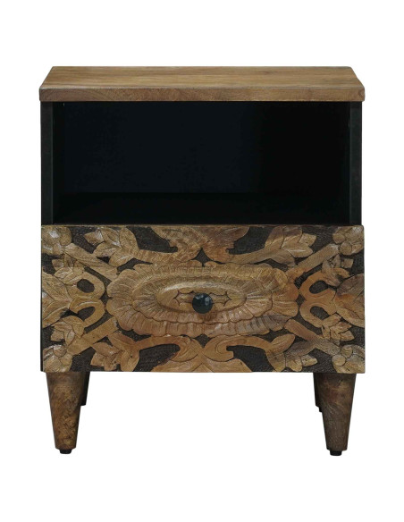 Mobiletto da Letto con cassetto 2 pcs Marrone 40 x 33 x 46 cm