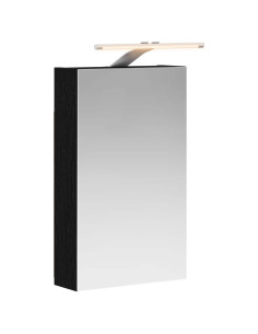 Mobiletto per specchio da bagno Rovere Nero 30 x 10,5 x 50 cm 2