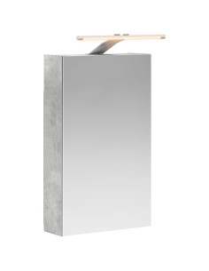 Mobiletto per specchio da bagno con lo scaffale Grigio cemento 2