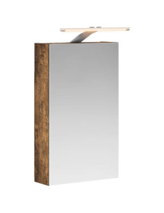 Mobiletto per specchio da bagno Rovere fumé 30 x 10,5 x 50 cm 2