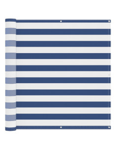 Schermo da balcone Blu e Bianco 110 x 300 cm Tessuto Oxford 2
