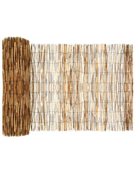 Recinzione per Giardino Carbonizzato 500 x 80 cm Giunco
