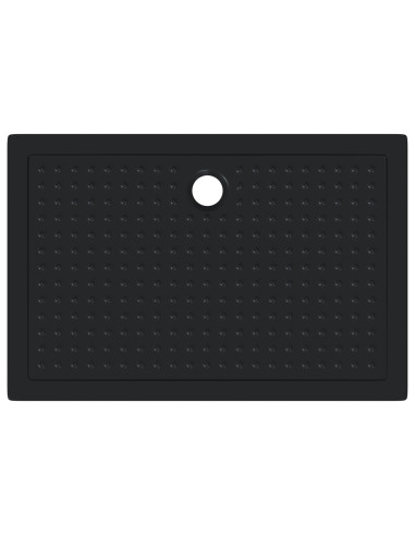 Vassoio base doccia con punti Nero 120 x 80 x 4 cm ABS