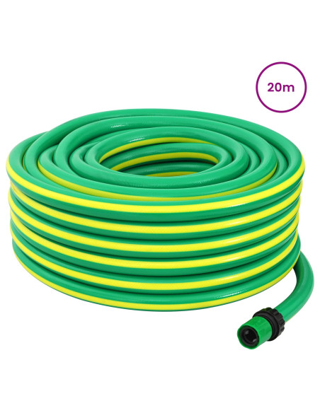 Tubo da Giardino 5-Ply Verde e Giallo 3 / 4'' 20 m PVC