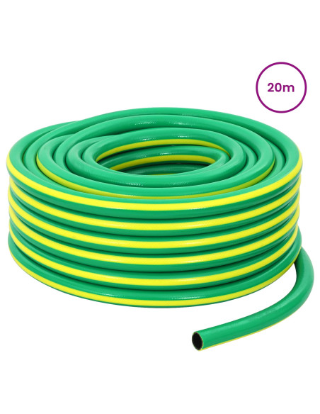 Tubo da Giardino 5-Ply Verde e Giallo 1" 20 m PVC