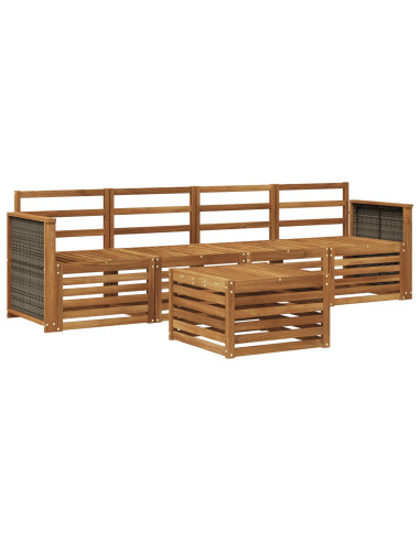 Set di divani da esterno 5 pcs Naturale