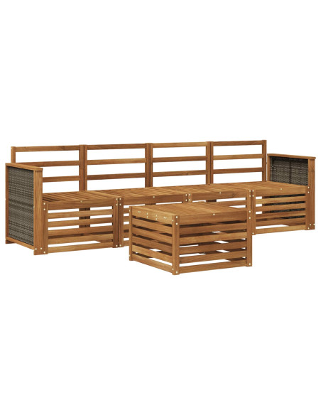 Set di divani da esterno 5 pcs Naturale