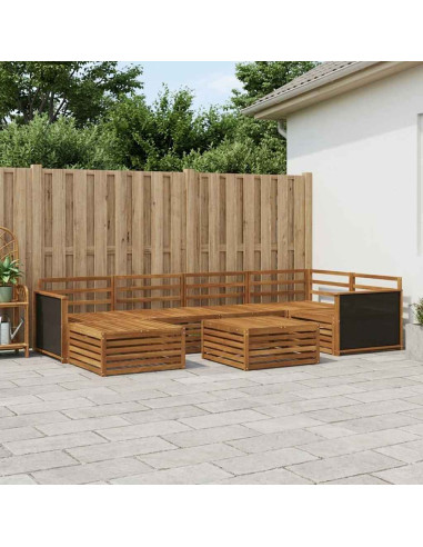 Set di divani da esterno 7 pcs Naturale