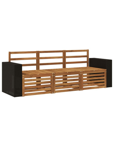 Set divani 3 pcs Legno di Acacia Massello