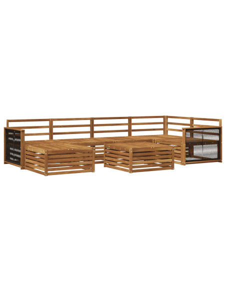 Set di divani da esterno 7 pcs Naturale