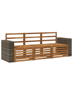 Set divani 3 pcs Legno di Acacia Massello